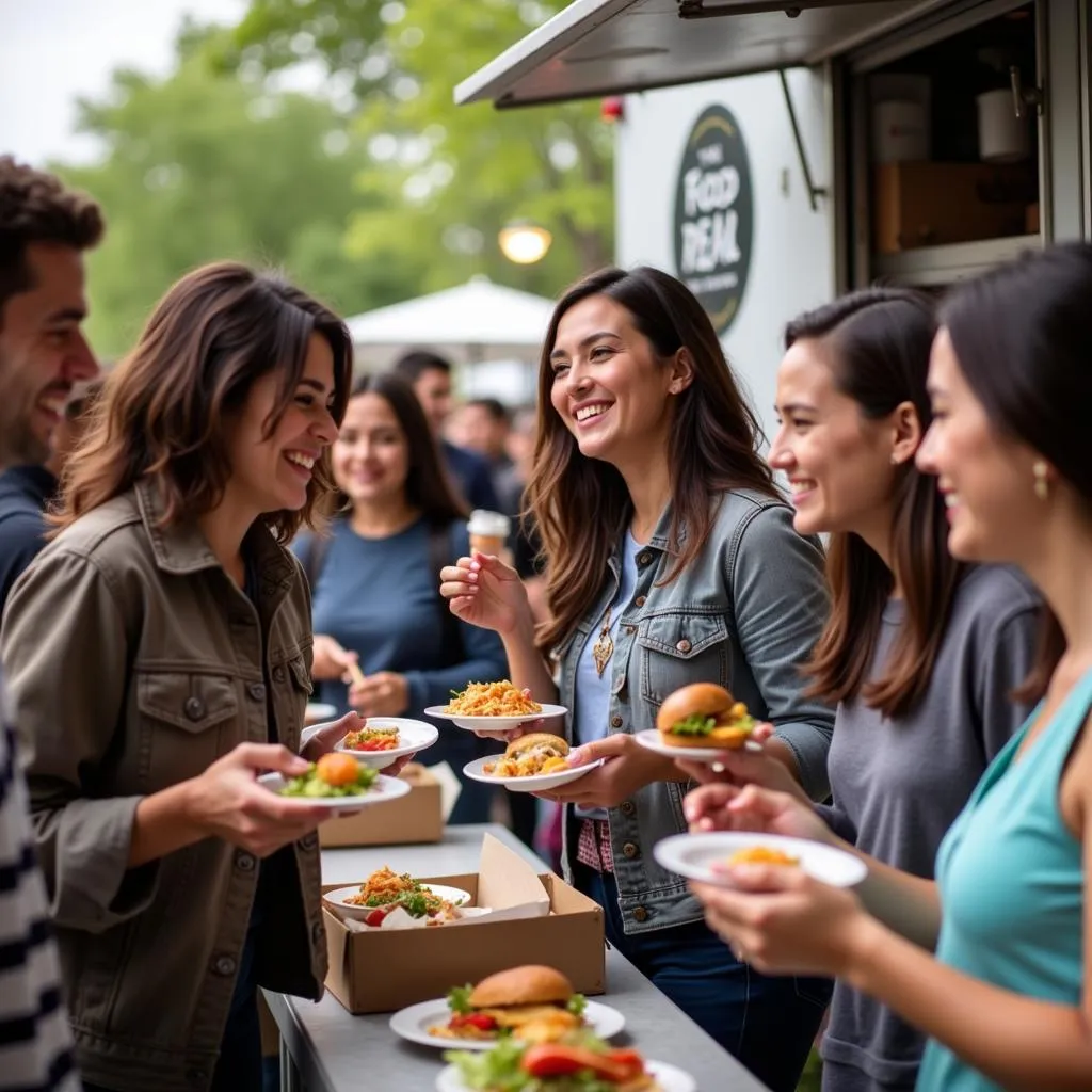 Enjoying Food Trucks at Blackburn Park