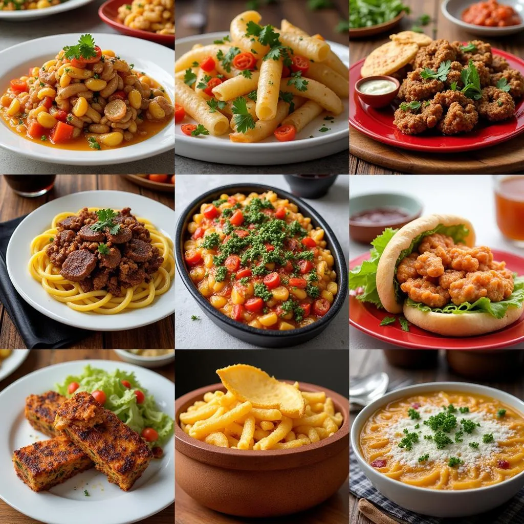 A vibrant spread of Blair food dishes