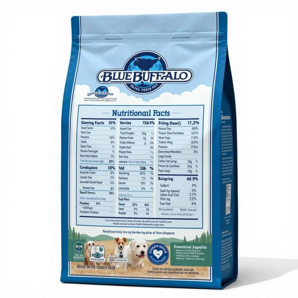 Blue Buffalo dog food nutritional information