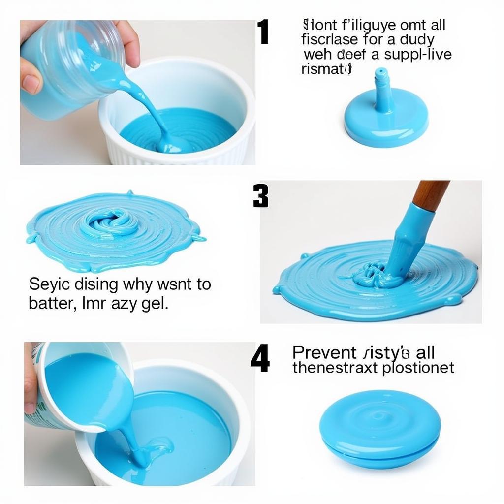 Mixing Techniques for Blue Food Colouring Gel