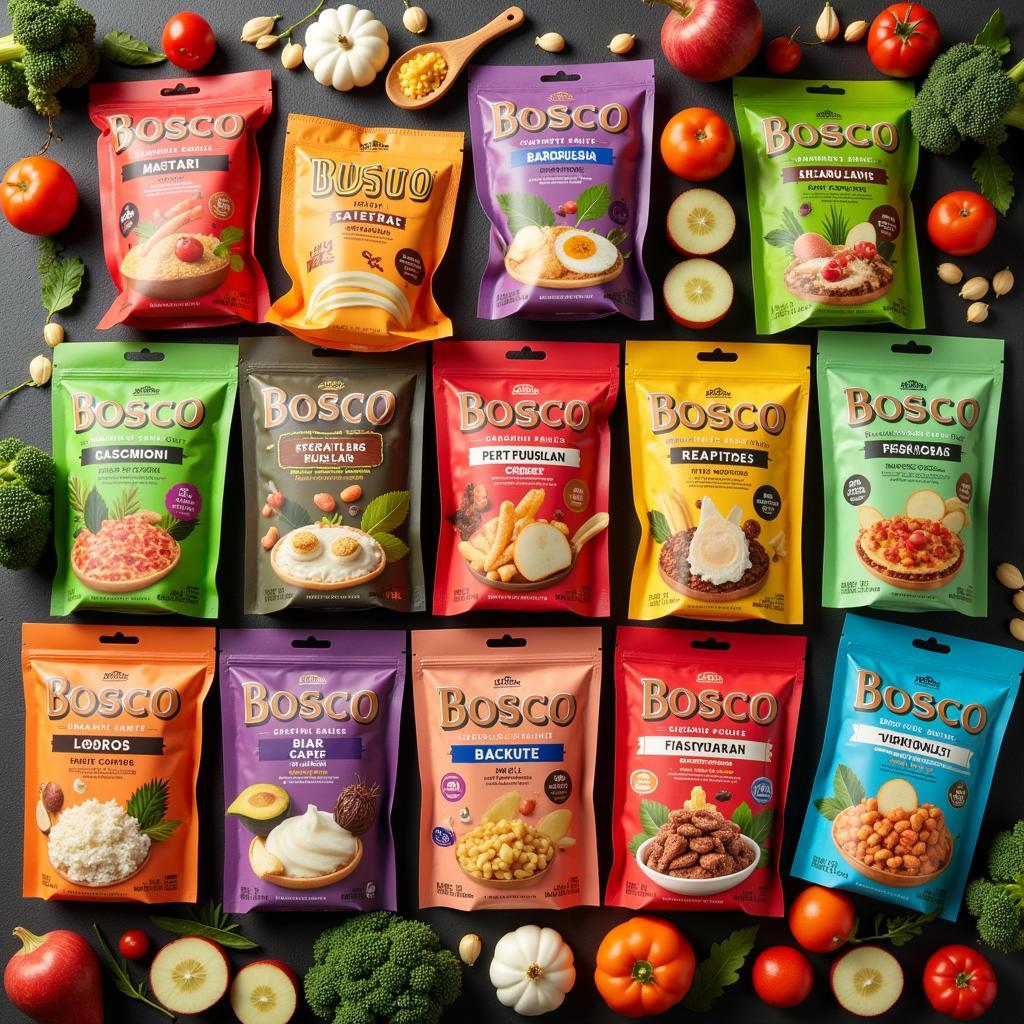 Assortment of Bosco Foods Products