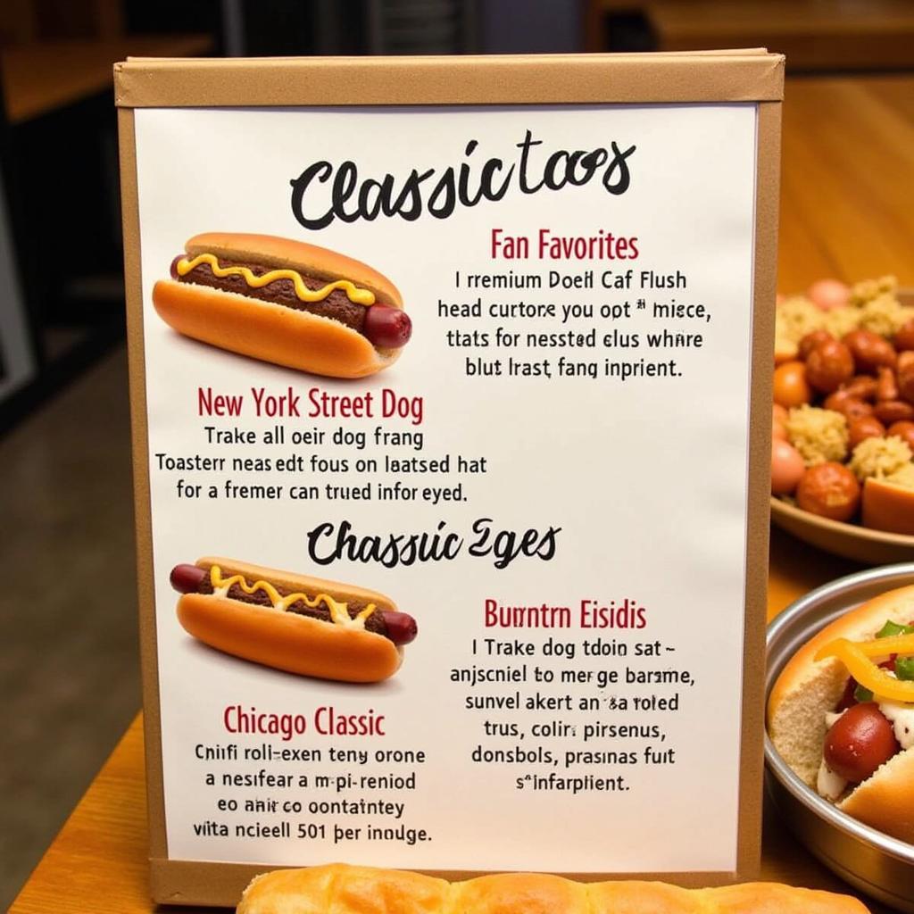 Classic Dog Menu Options at Boss Dogs Food Truck