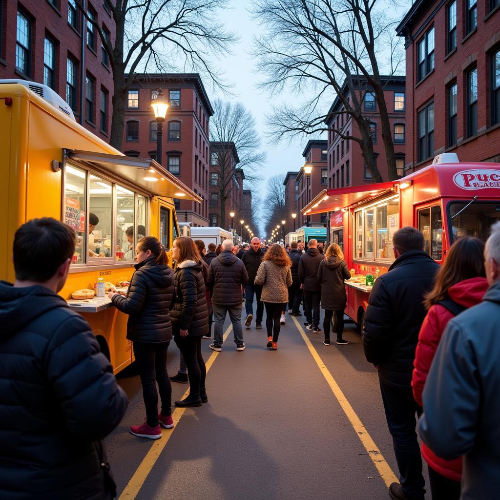 Bustling Boston Food Truck Scene