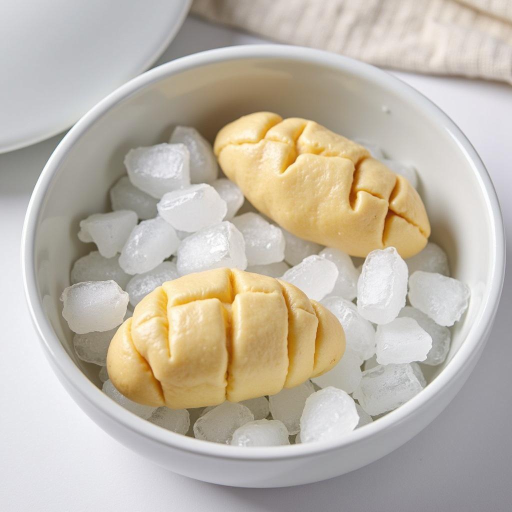 Bowl with Ice Chamber for Keeping Food Cold