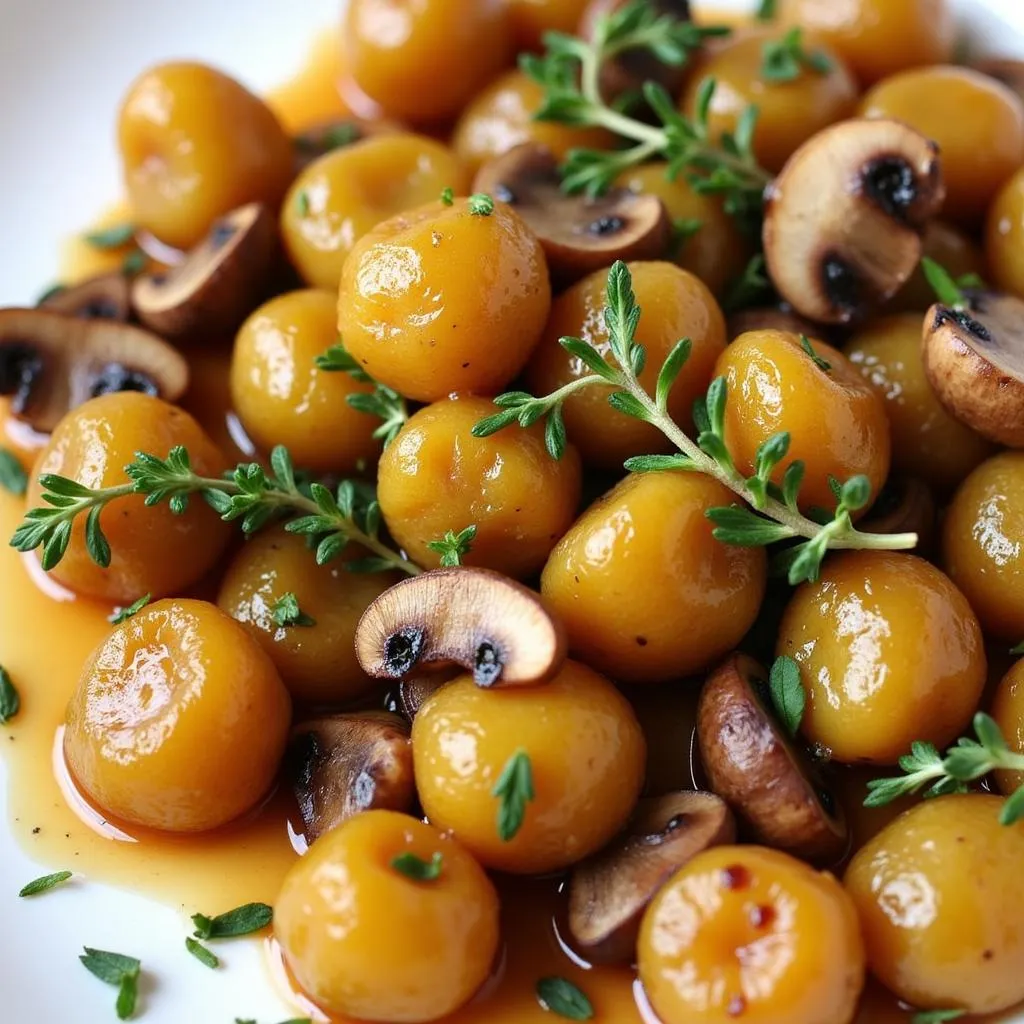 Braised Potatoes with Mushrooms and Thyme