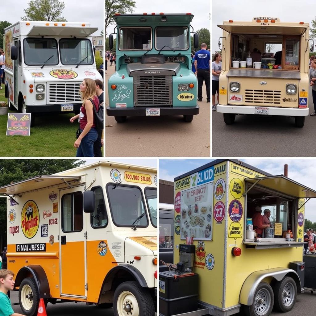 Variety of food trucks at the Branchburg Food Truck Festival