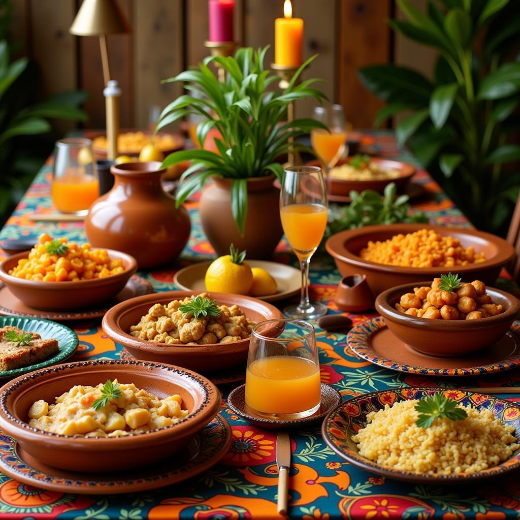 Festive Brazilian Dinner Party Spread 