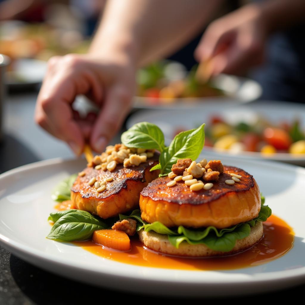 Food being served at the Breckenridge Wine and Food Festival