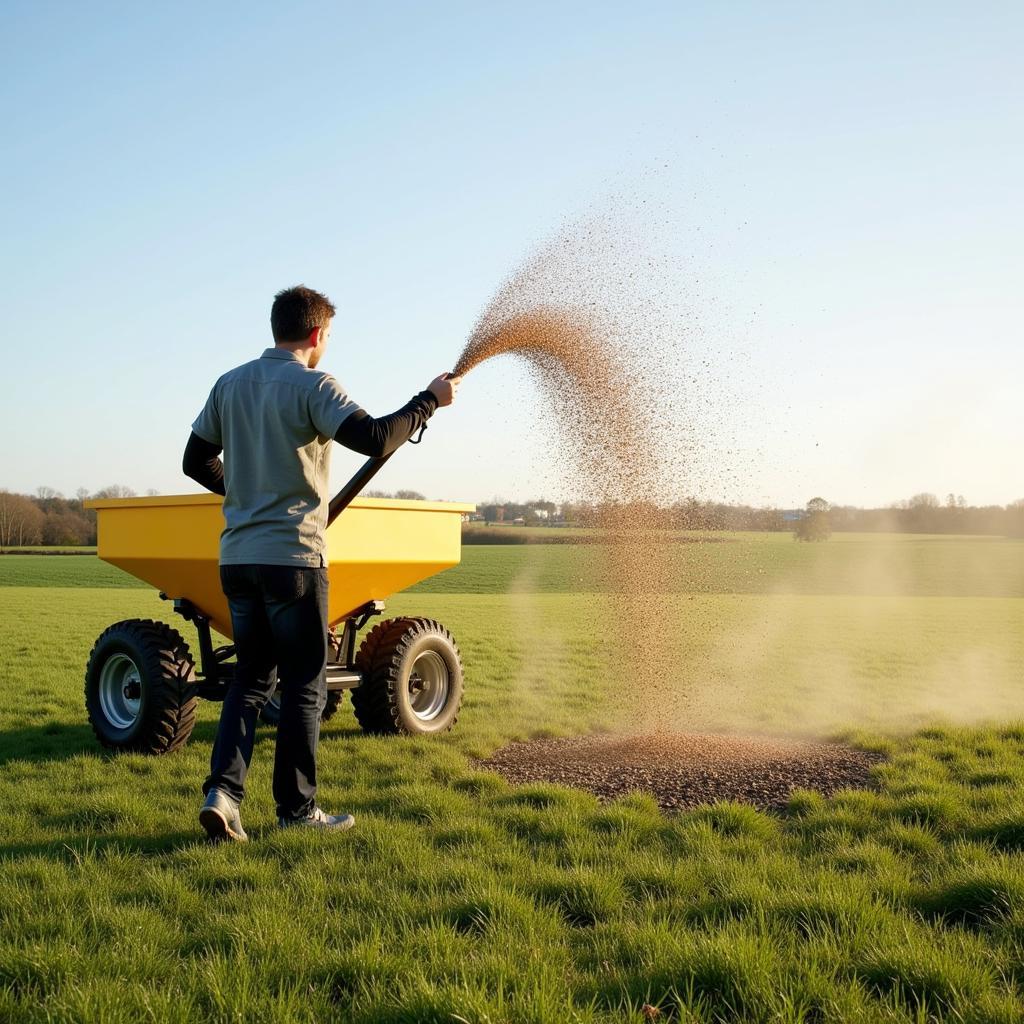 Broadcast Spreader in Use