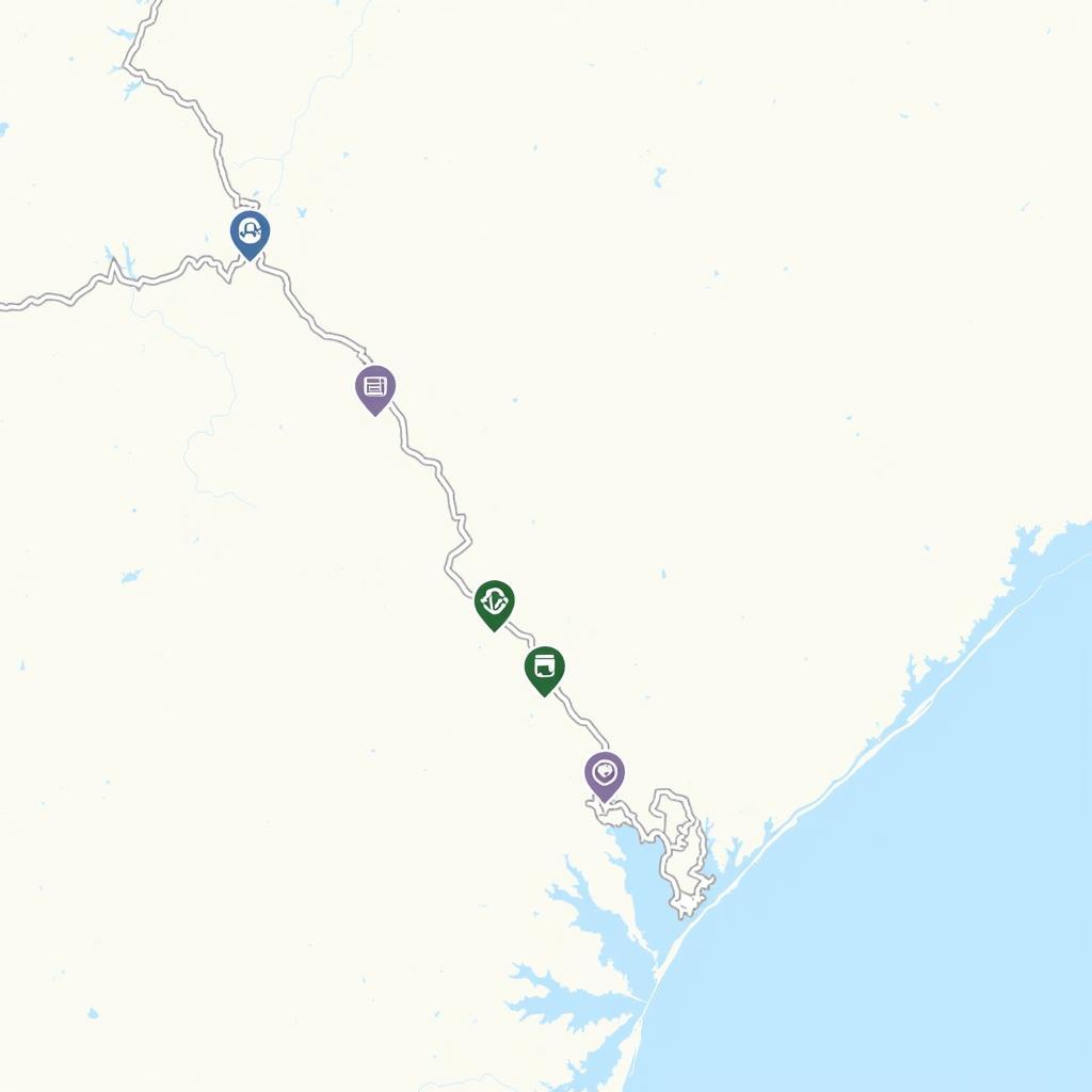 Map showing locations of food banks and pantries in Brunswick, GA