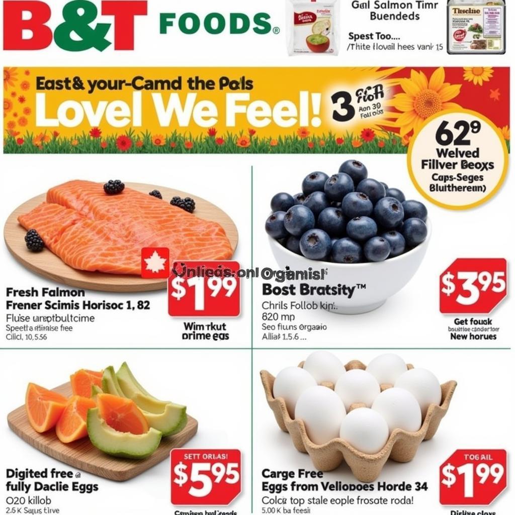 B&T Food's weekly ad featuring special deals and discounts.