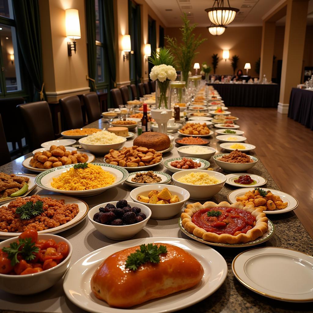 Buffet Table Setup