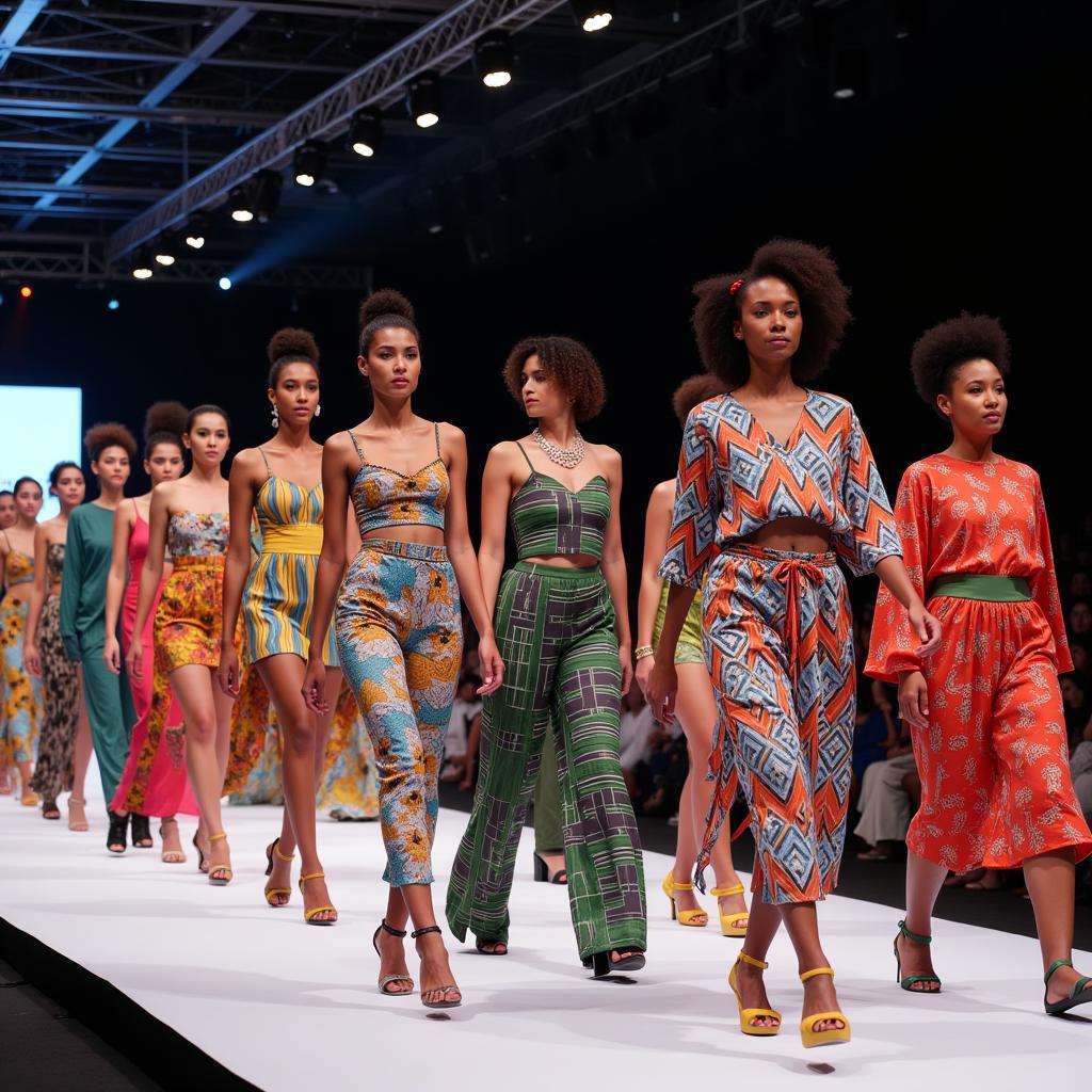 Models showcasing innovative designs on the runway at Buja Fashion Week