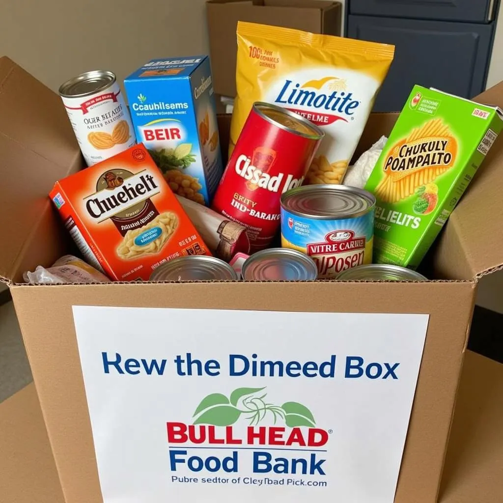 Donation box for the Bullhead City Food Bank.