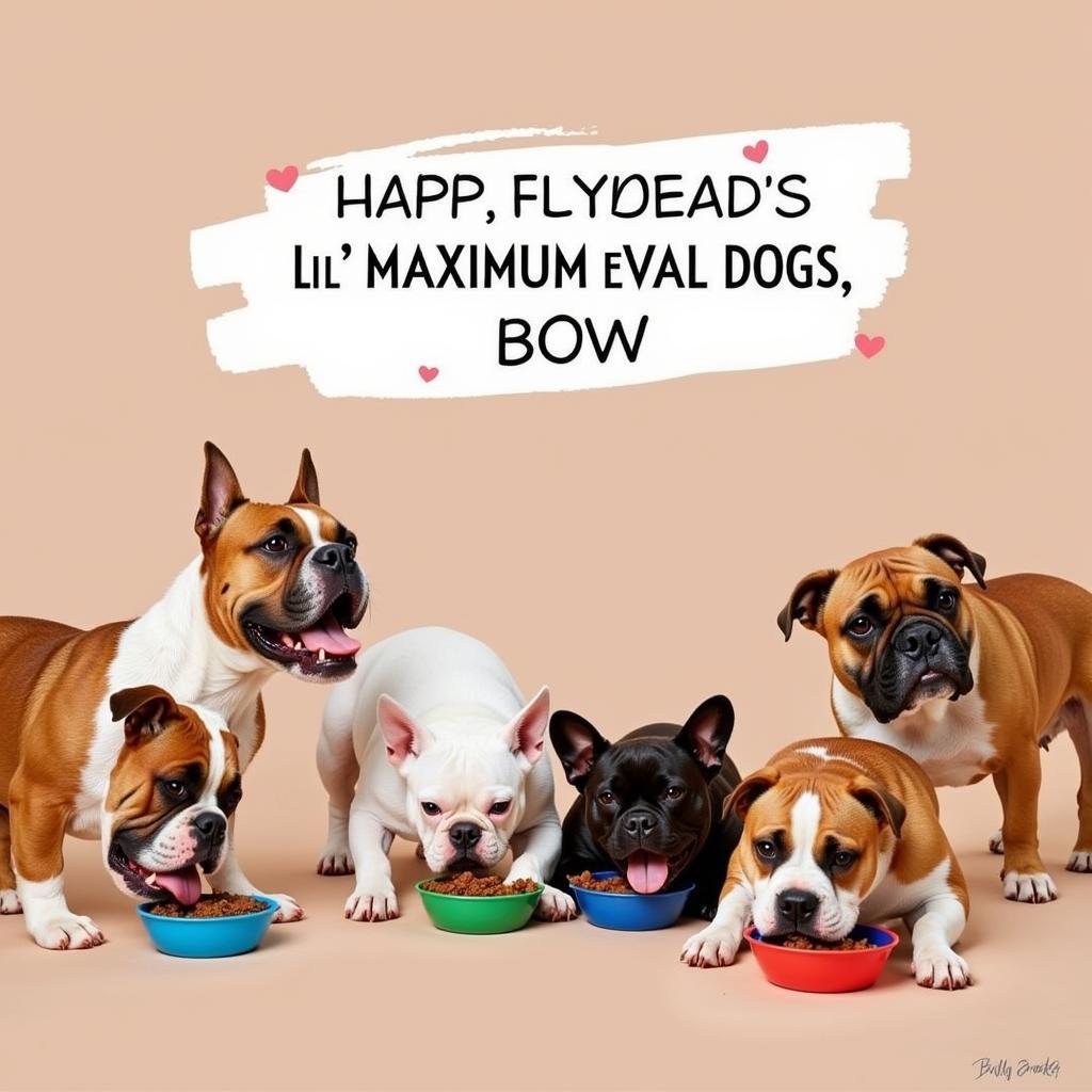 Bully Breeds Enjoying Lil' Maximum Dog Food