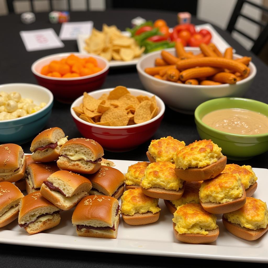 Bunco Party Snack Spread