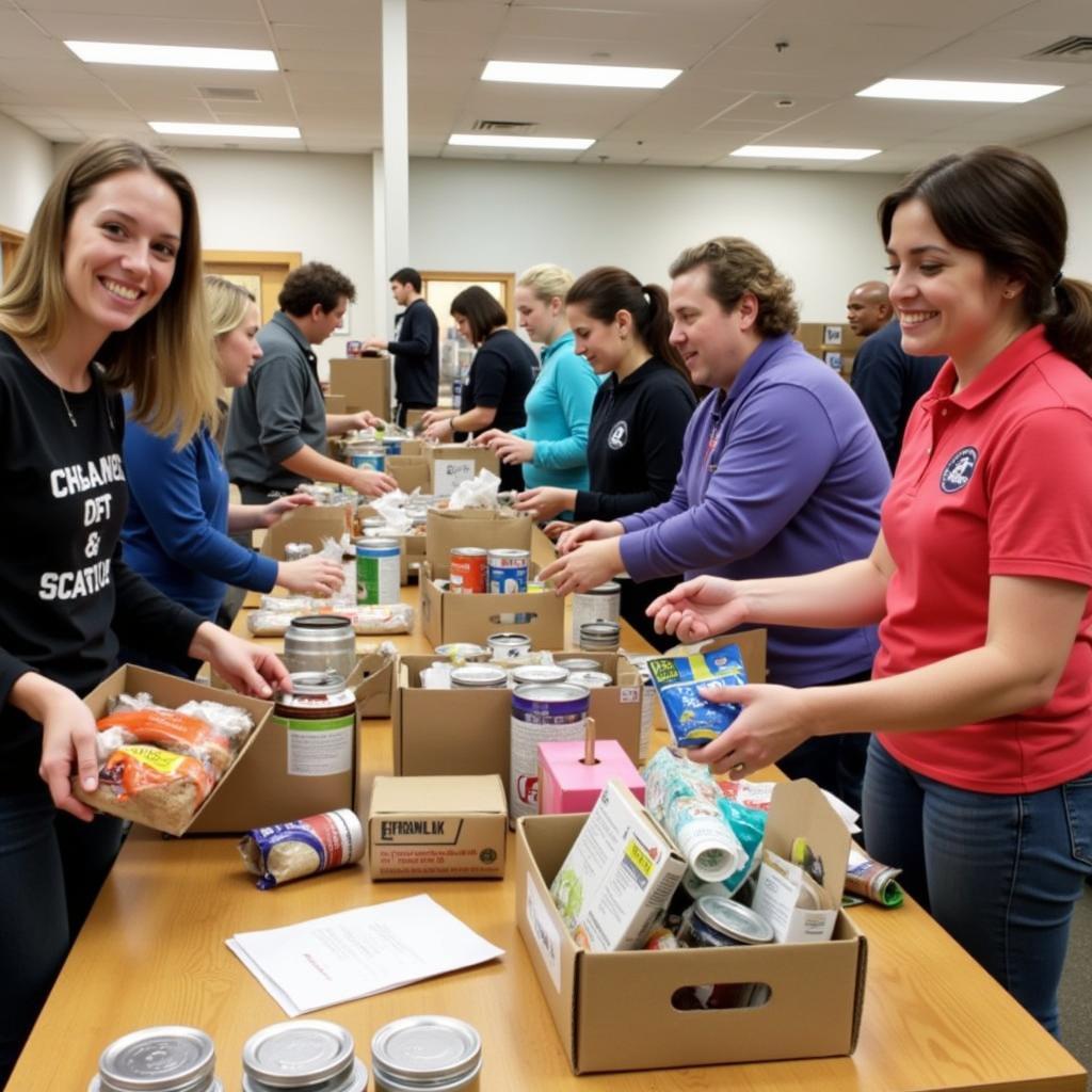 Volunteers at the Butner Stem Food Pantry