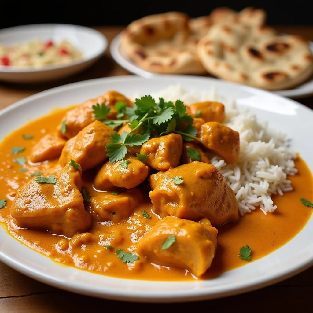 Butter Chicken Platter with Naan Bread