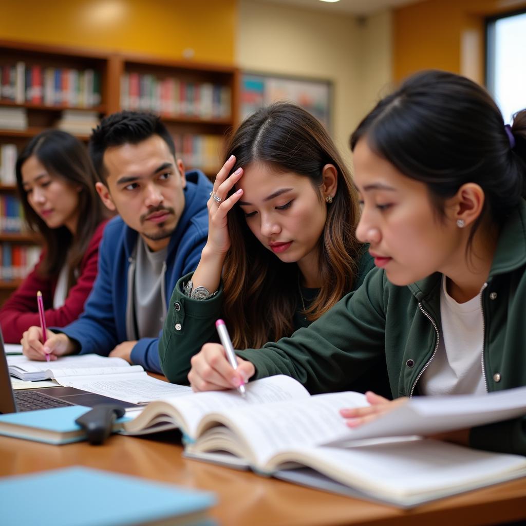 Students Studying at Cal State LA