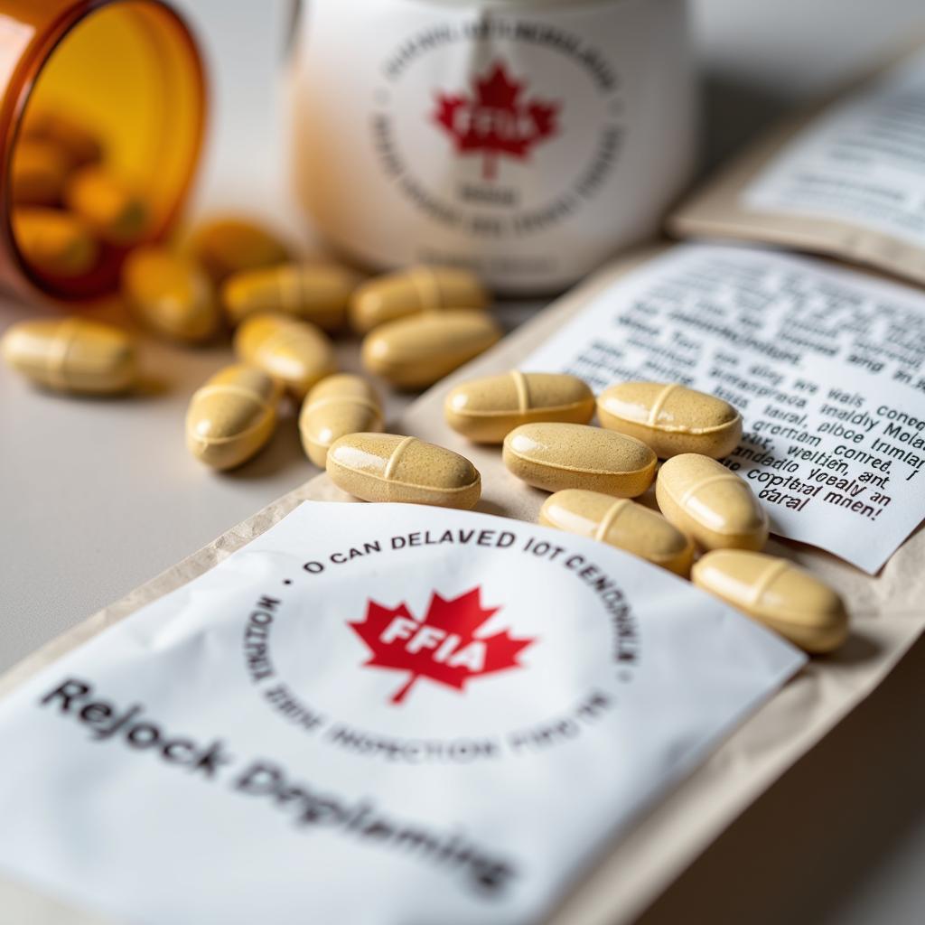 Canadian Food Inspection Agency Logo on Food Supplements Packaging