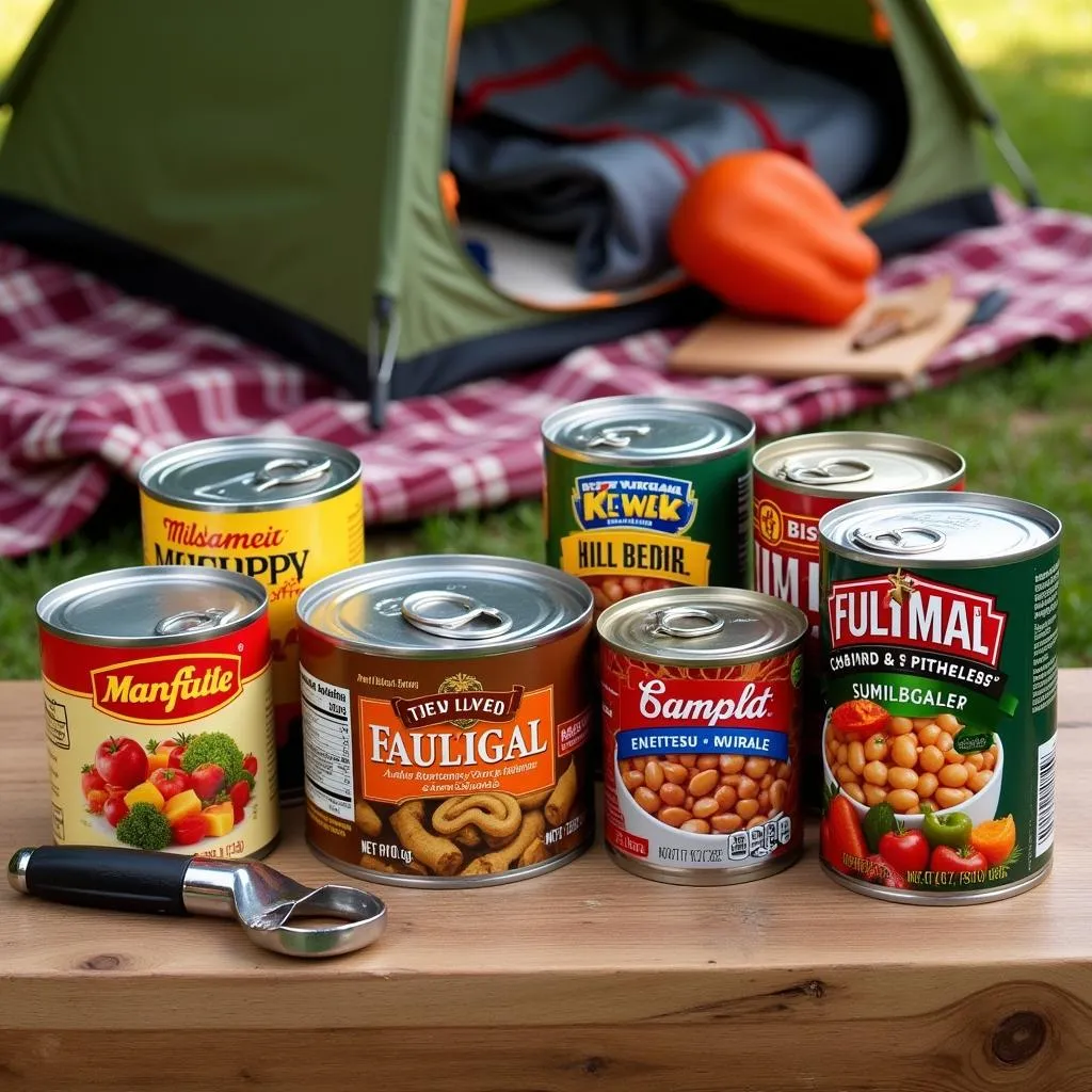 Canned Food Camping Essentials