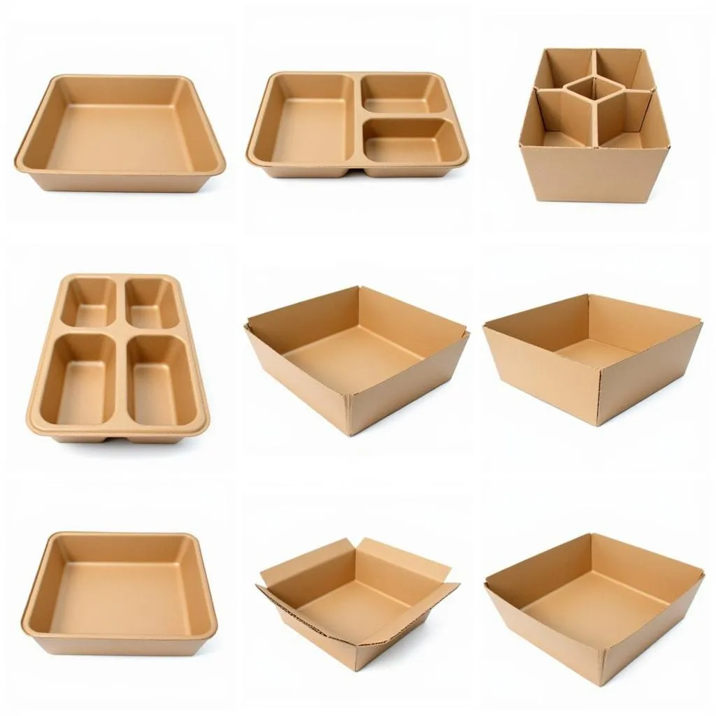 Assortment of Cardboard Food Trays