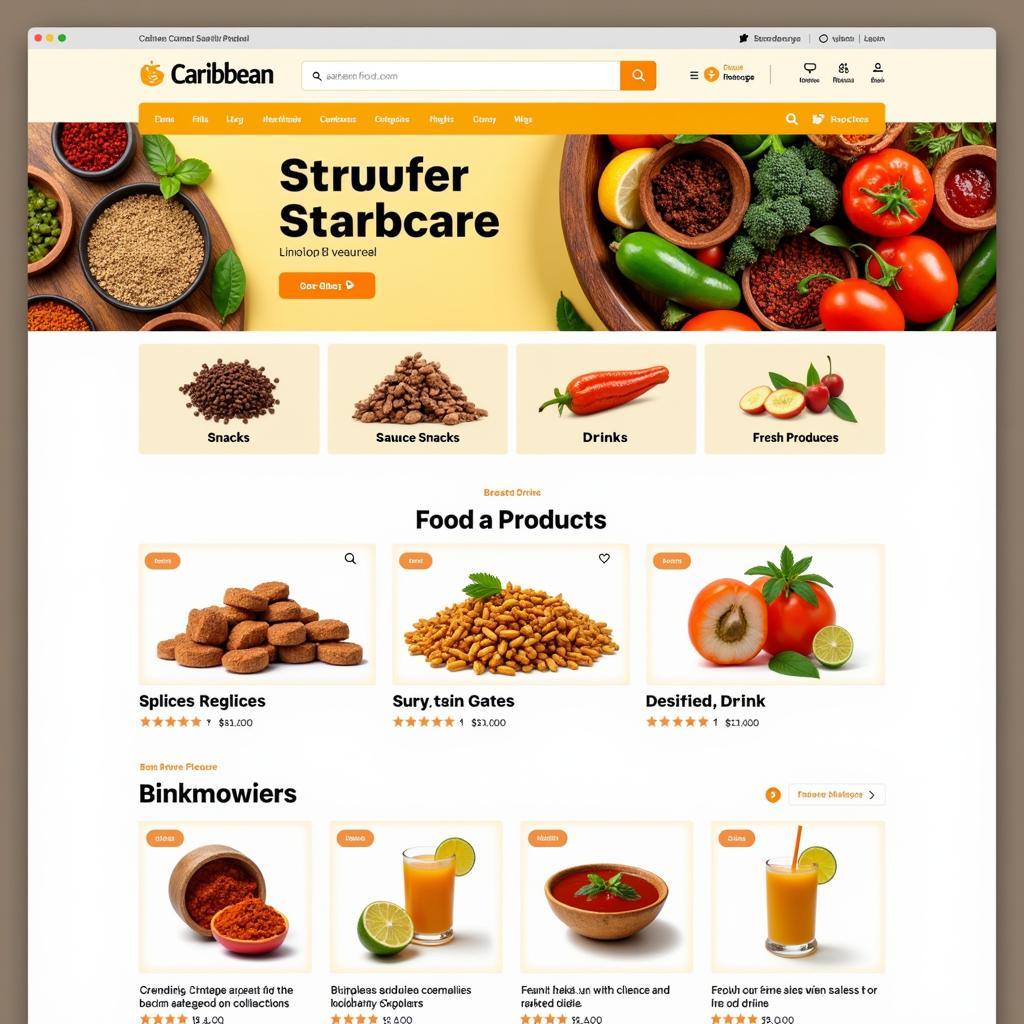 Wide selection at a Caribbean food online store