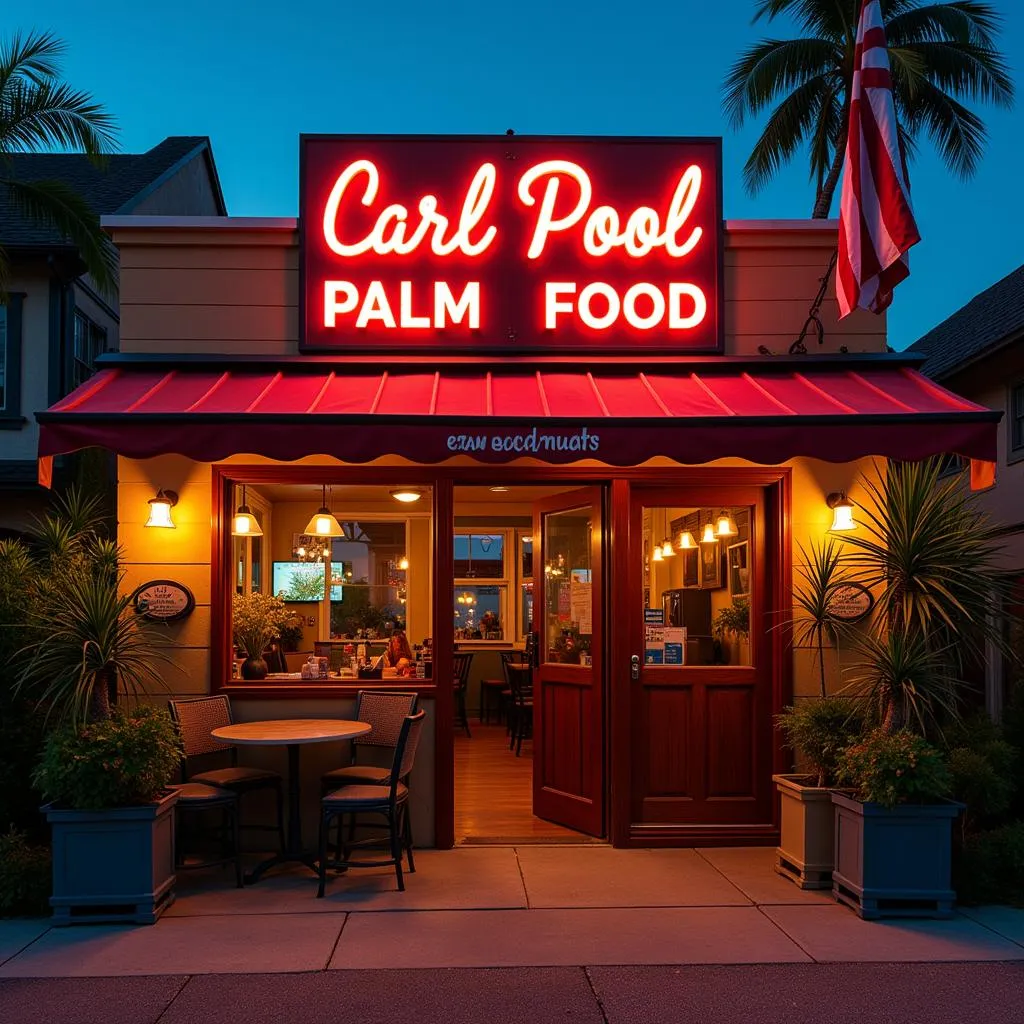 Carl Pool Palm Food Restaurant Exterior