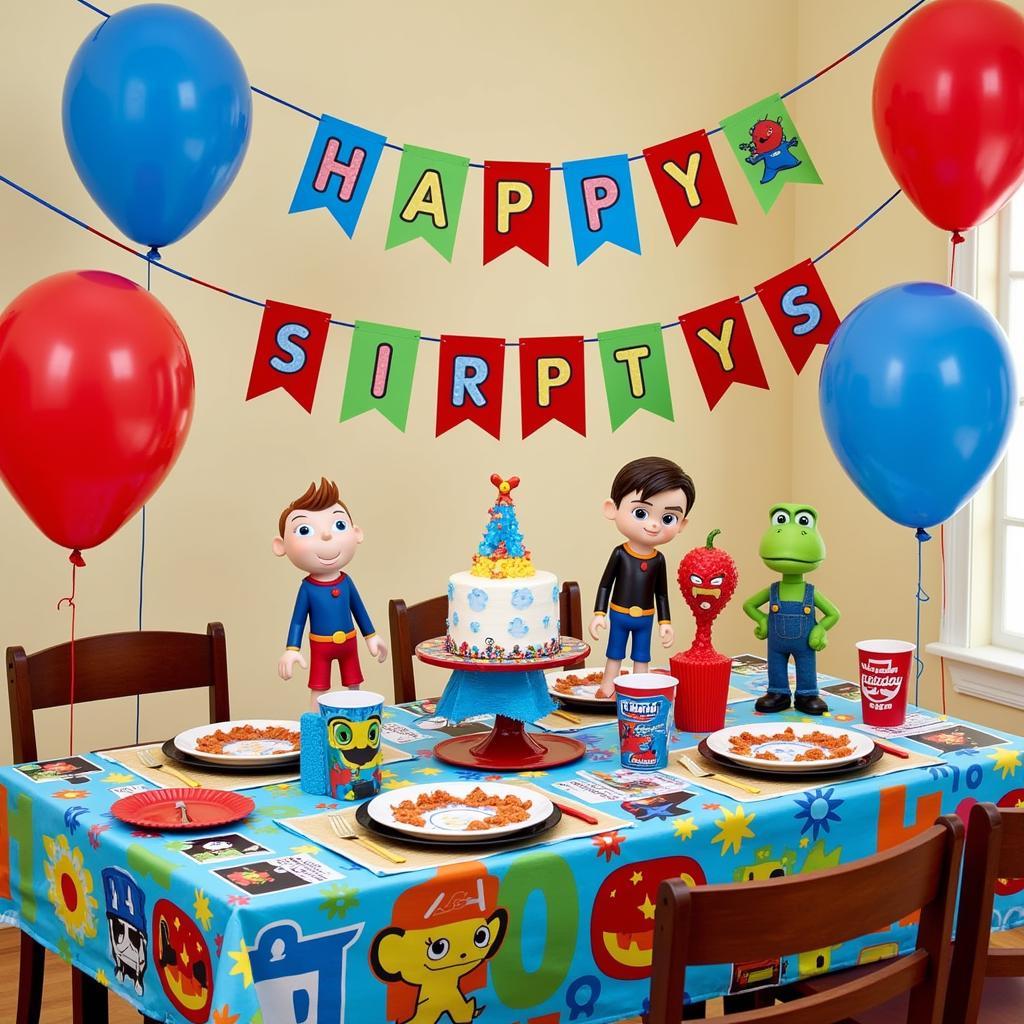 Colorful Cartoon Network Party Decorations