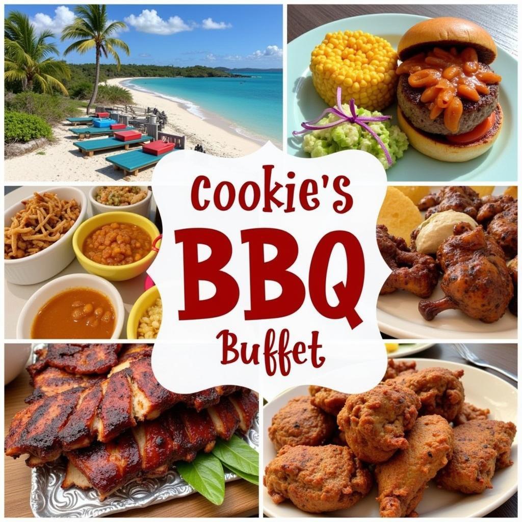 Castaway Cay's Cookie's BBQ Buffet Spread