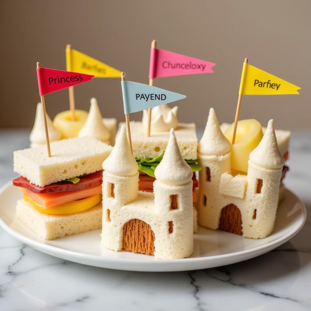 Sandwiches Cut into Castle Shapes 