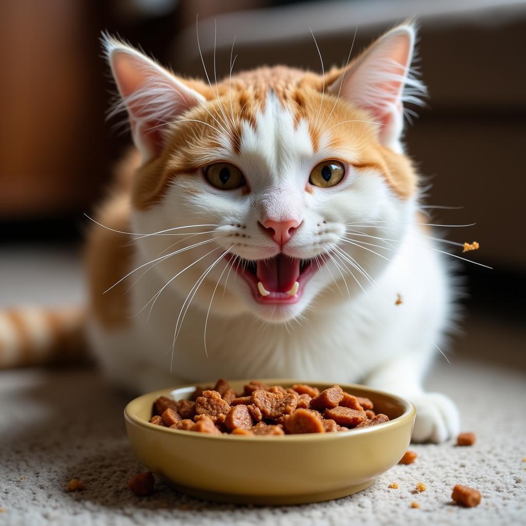 Cat Enjoying Dave's Wet Food