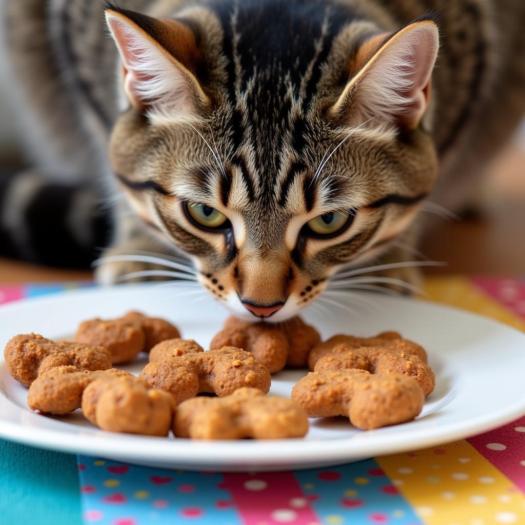 Cat Trying Food Samples