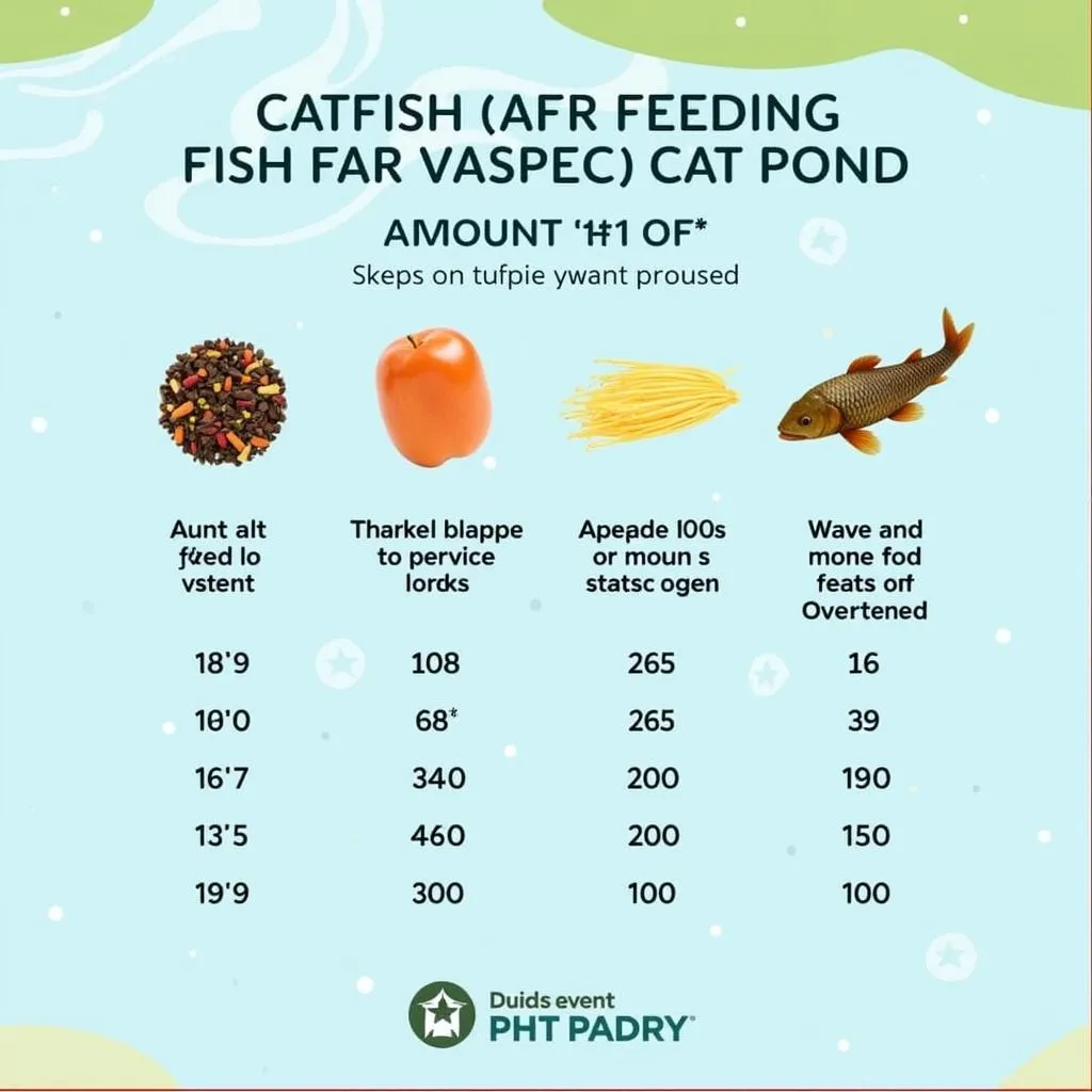 Feeding schedule for catfish in pond