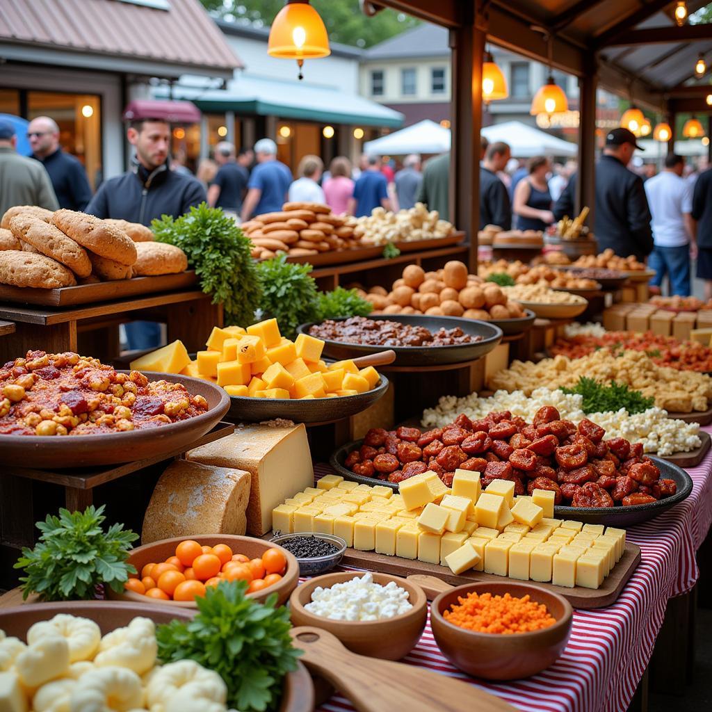 Vibrant booths at the Catskill Food Festival