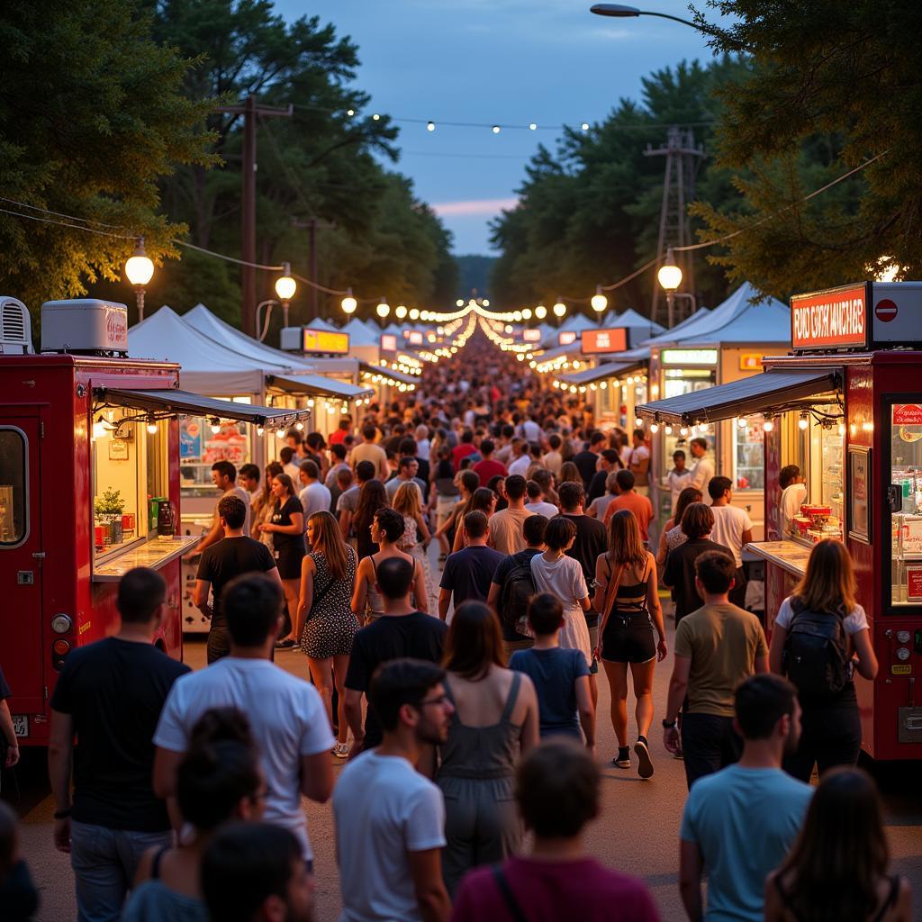 Vibrant Crowd at CCM Food Truck Festival