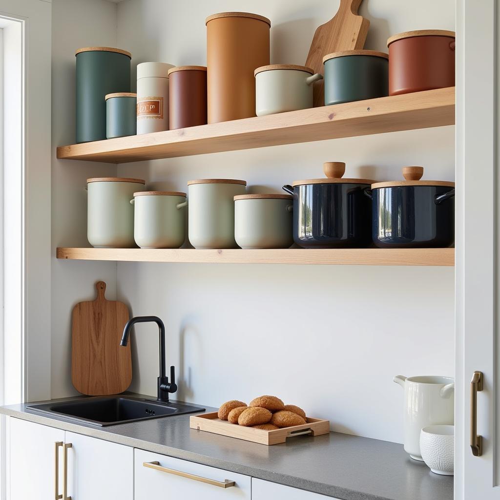 Ceramic Food Storage Containers in a Modern Kitchen