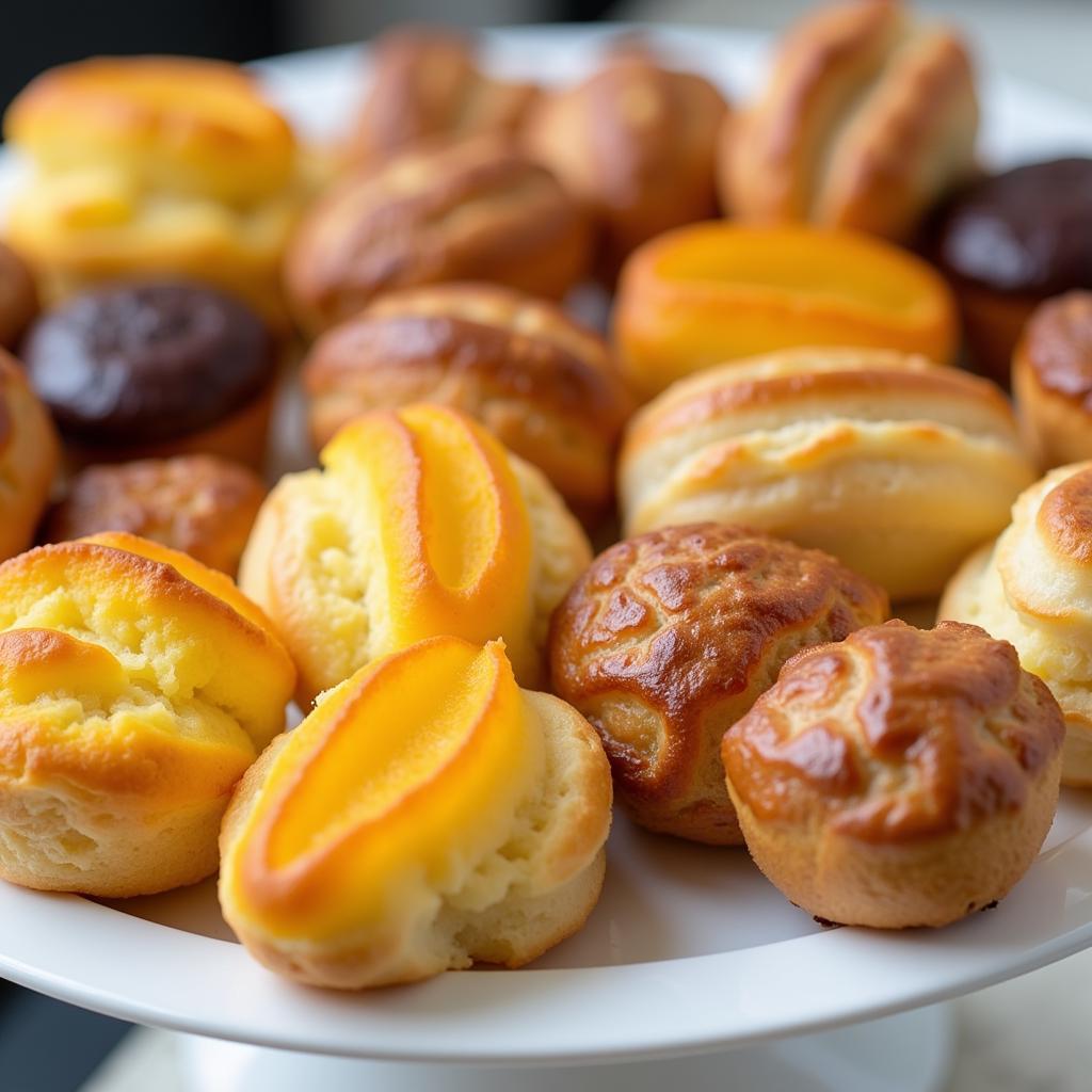 Ceramic White Tray with Pastries