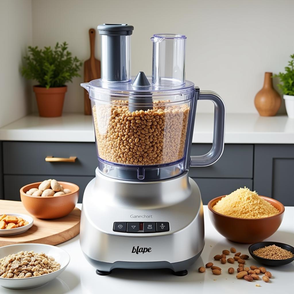 Sleek and Modern Cereal Food Processor on Countertop