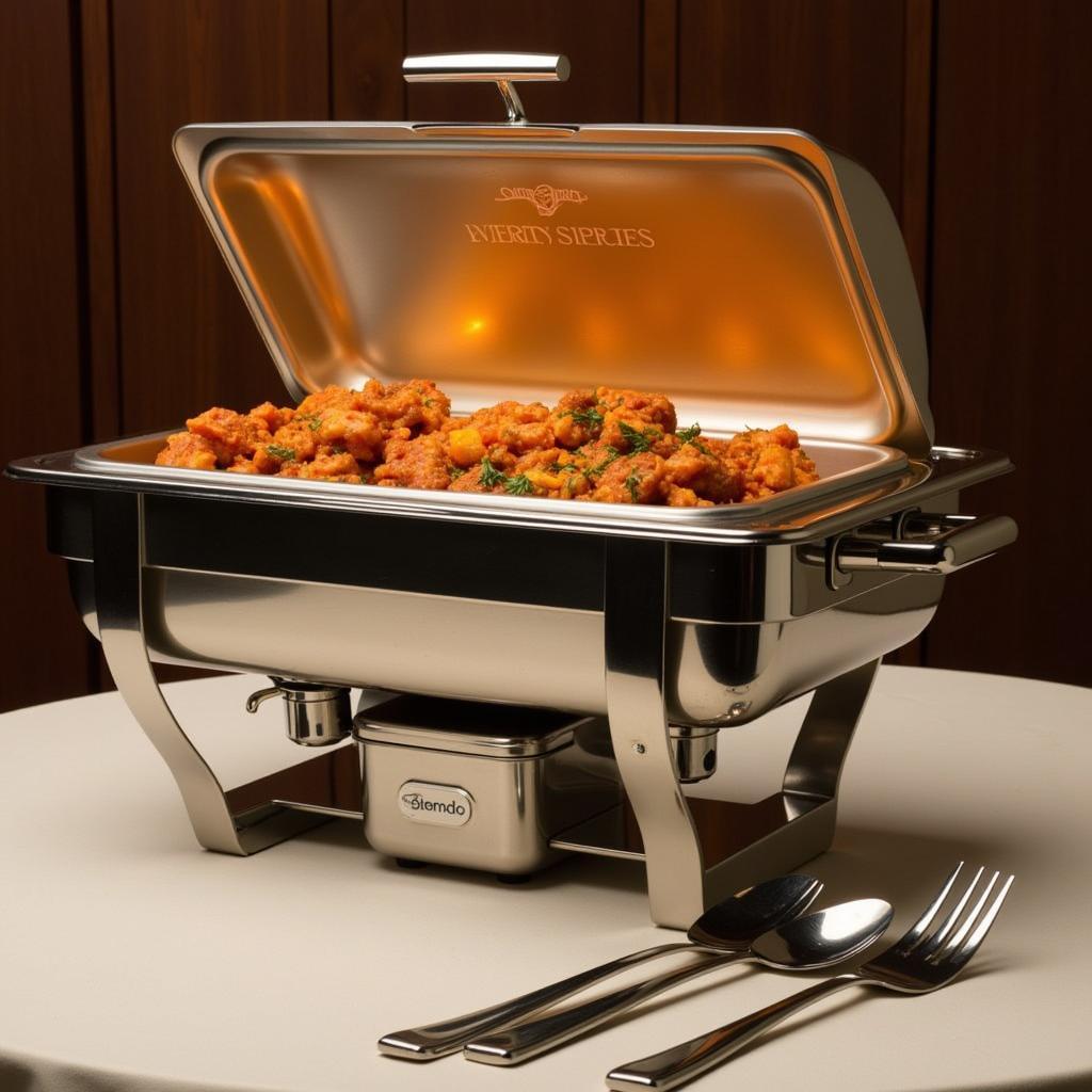 Chafing Dish on a Buffet Table