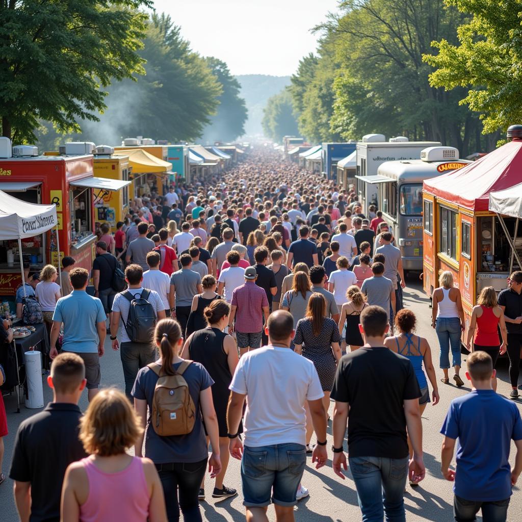 Crowds at the Chambersburg Food Truck Festival