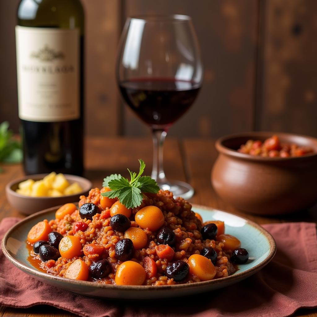 Châteauneuf-du-Pape with Moroccan Tagine