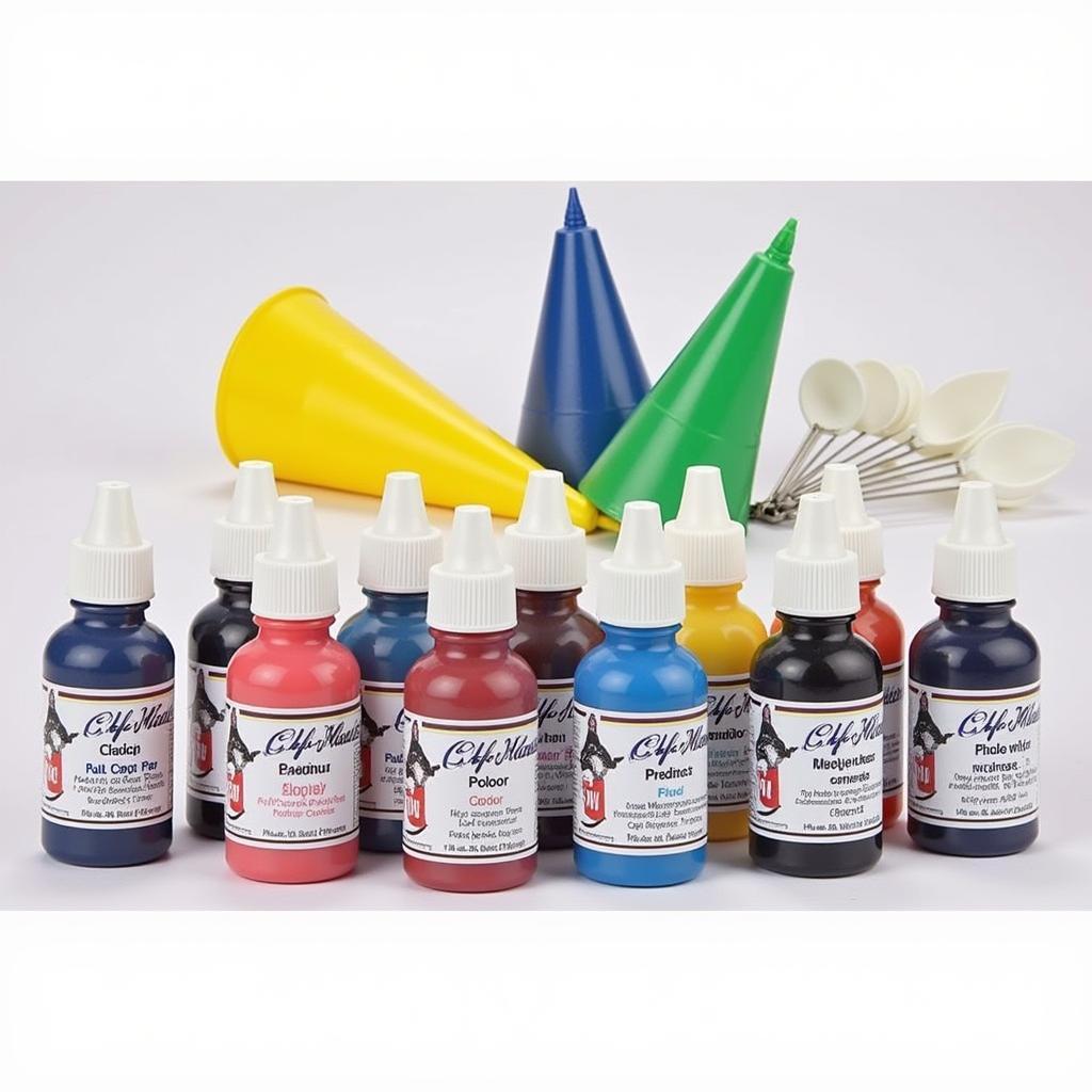 A vibrant set of Chefmaster gel food coloring