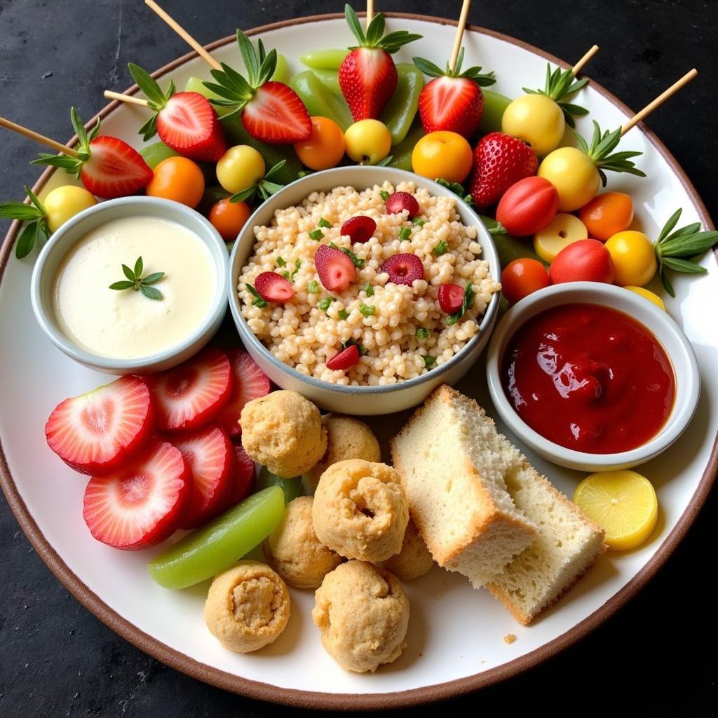 A colorful platter of cherub food