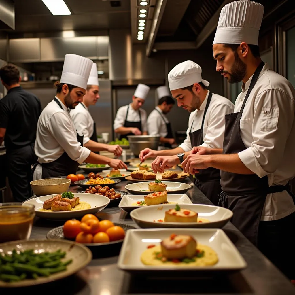 Bustling Chicago Restaurant Kitchen