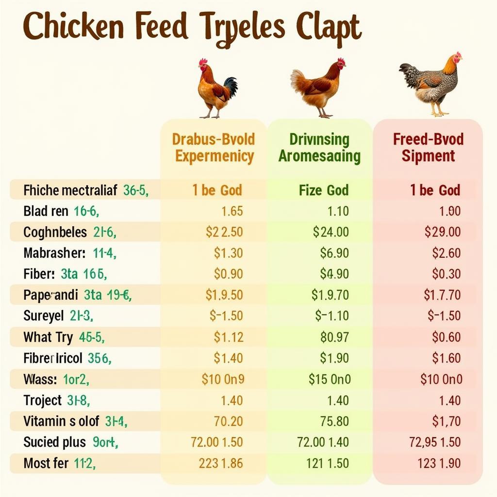 Chicken Feed Chart