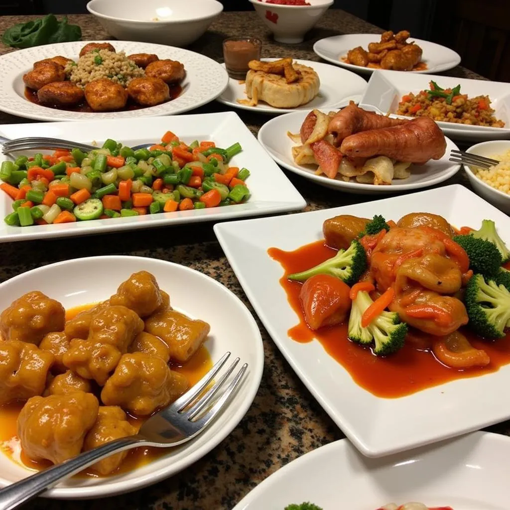 Assortment of Chinese Dishes on Broadway Bayonne