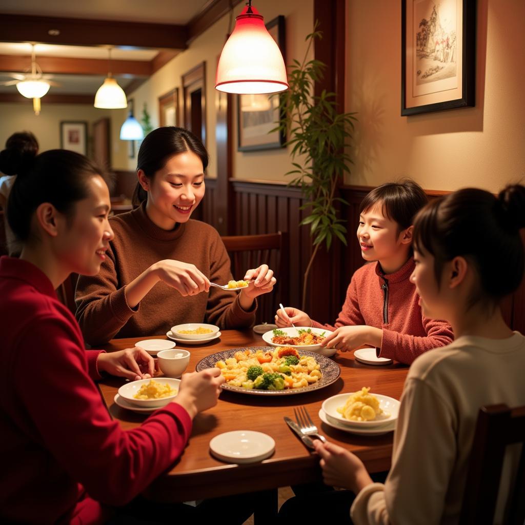 Family Dining at a Chinese Restaurant Near Newburgh NY