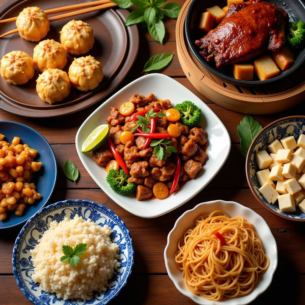 Assortment of Chinese Dishes