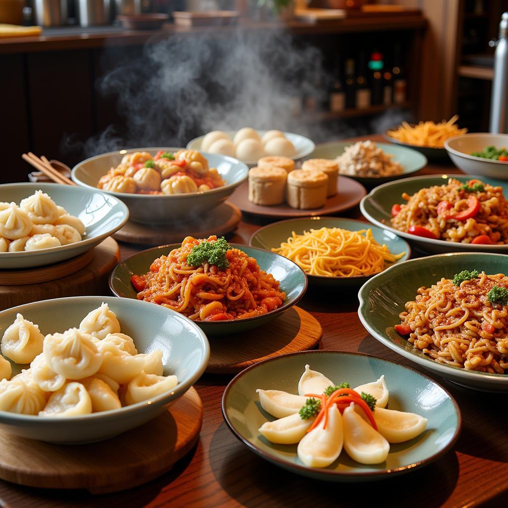 A colorful platter of Chinese food favorites in Sparta